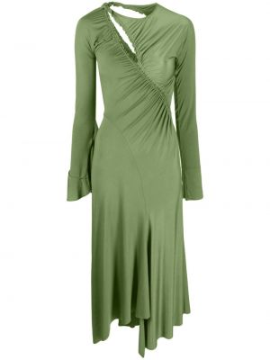 Midi obleka Victoria Beckham zelena