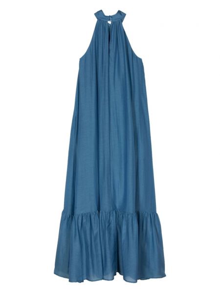 Muslino maksi suknelė Semicouture mėlyna
