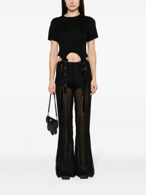 Bavlněné šaty s mašlí Simone Rocha černé