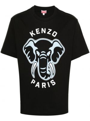T-shirt aus baumwoll mit print Kenzo schwarz