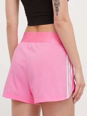 Magas derekú rövidnadrág Adidas Performance rózsaszín