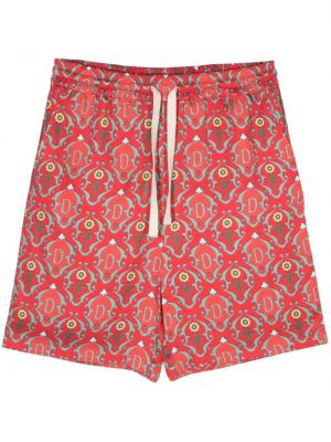 Bermuda kratke hlače s potiskom Drôle De Monsieur rdeča