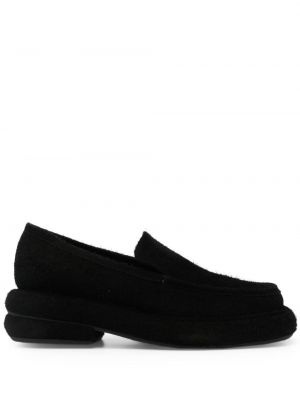Pantofi loafer din piele de căprioară slip-on Eckhaus Latta negru