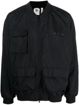 Bomber jakna s potiskom Adidas črna