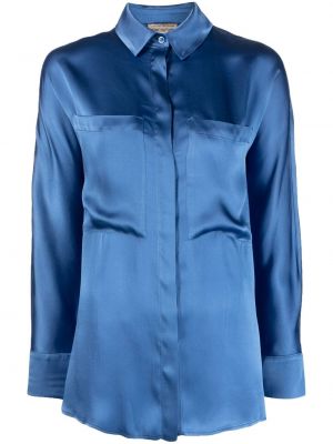 Satenska srajca Semicouture modra
