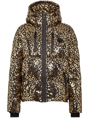 Páperová bunda s potlačou s leopardím vzorom Plein Sport