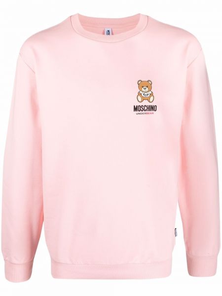 Trykt sweatshirt Moschino rosa