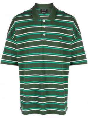 Siuvinėtas polo marškinėliai A.p.c. žalia