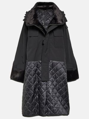 Pikowany krótki płaszcz Junya Watanabe czarny