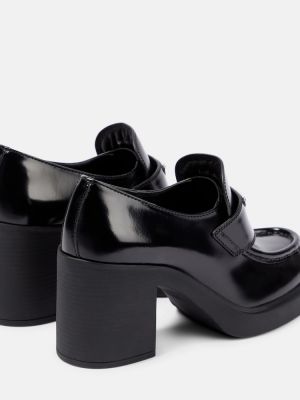 Loafers di pelle Prada nero