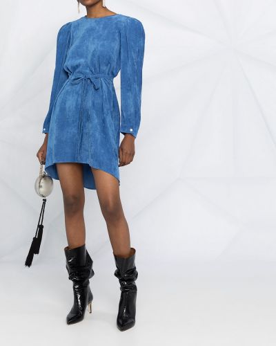 Vestido de pana manga larga Isabel Marant azul