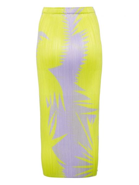 Plisovaný midi sukně s potiskem s abstraktním vzorem Pleats Please Issey Miyake