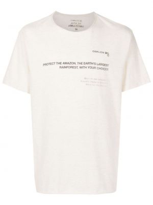 Bavlnené tričko s potlačou Osklen biela