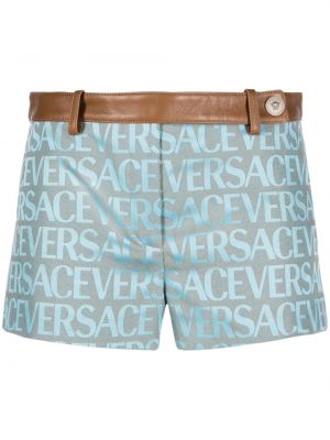 Shorts di jeans con stampa Versace