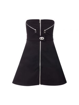 Nylonowa sukienka mini Bottega Veneta czarna