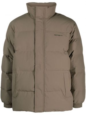 Pernata jakna s printom Carhartt Wip smeđa