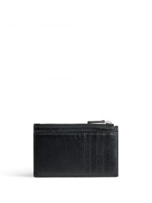 Leder geldbörse mit print Balenciaga schwarz
