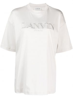 Памучна тениска бродирана Lanvin