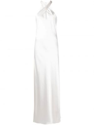 Μεταξωτή φόρεμα Galvan London λευκό