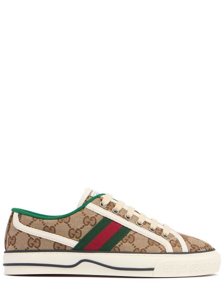 Canvas sneakers Gucci brun