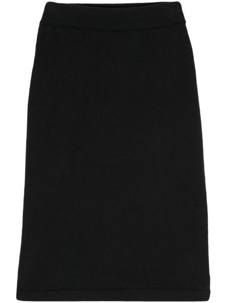 Dzianinowa spódnica midi Chanel Pre-owned czarna