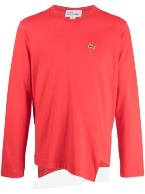 Asimetriškas medvilninis marškinėliai Comme Des Garçons Shirt raudona