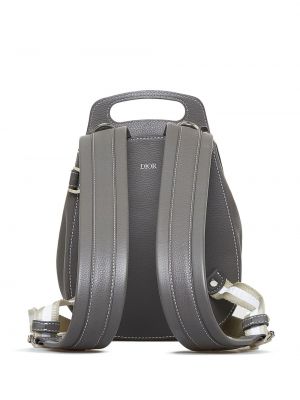 Leder rucksack Christian Dior grau