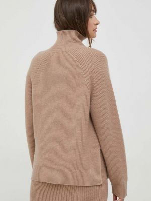 Gyapjú pulóver Calvin Klein bézs