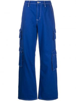 Spodnie cargo bawełniane Ksubi niebieskie