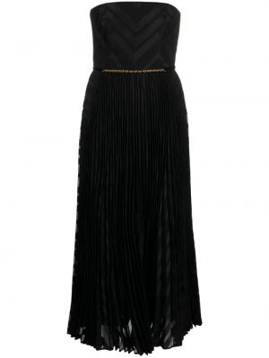 Плисирана миди рокля Zimmermann черно