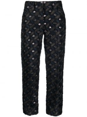 Pantaloni in tessuto jacquard Fabiana Filippi blu