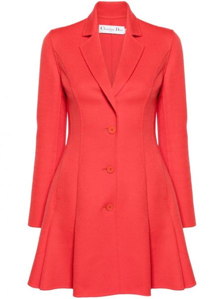 Кашмирено палто Christian Dior Pre-owned червено