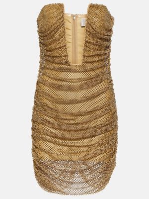 Φόρεμα από διχτυωτό Giuseppe Di Morabito χρυσό
