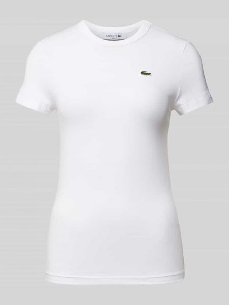 Koszulka slim fit Lacoste Sport biała