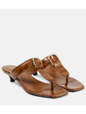 Sandalias de cuero Totême marrón