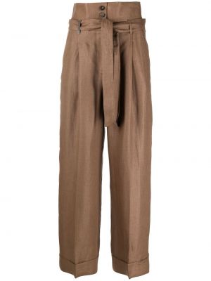 Pantalon taille haute Peserico marron