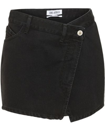 Asymetrická džínsová sukňa The Attico čierna