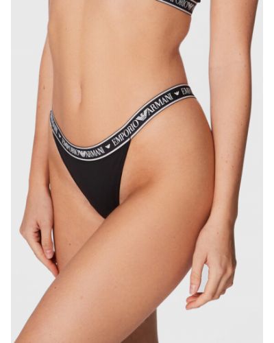 Gyapjú tanga Emporio Armani Underwear - fekete