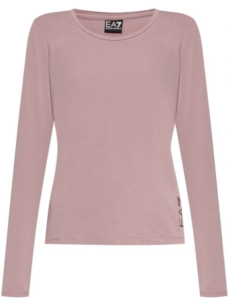 Painettu t-paita Ea7 Emporio Armani pinkki