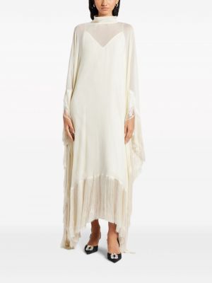 Jedwabna sukienka koktajlowa Taller Marmo biała