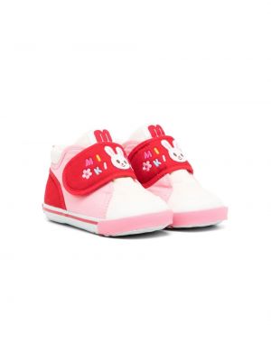 Sneakers ricamati Miki House rosa