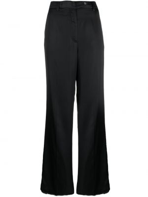 Öves gombolt egyenes szárú nadrág zsebes N°21 - fekete