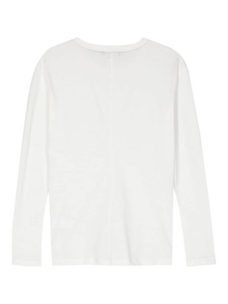 Bavlněné tričko s korálky Fabiana Filippi bílé