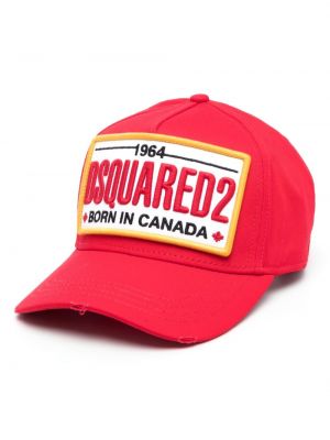 Șapcă din bumbac Dsquared2 roșu