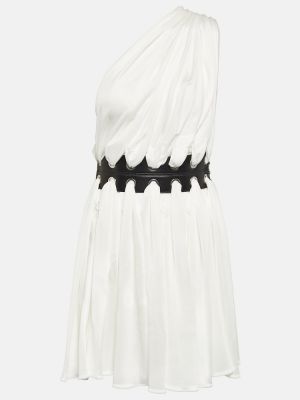 Mini robe asymétrique Alaïa blanc