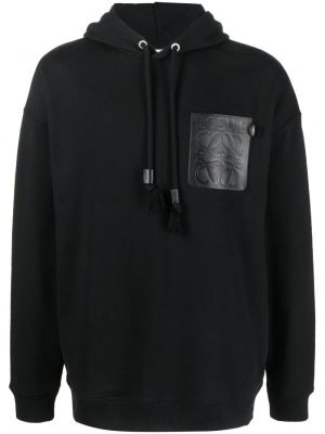 Kokvilnas kapučdžemperis Loewe melns