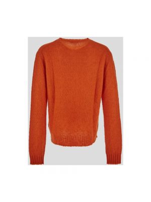 Jersey de tela jersey de cuello redondo clásico Jil Sander naranja