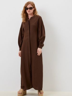 Платье-рубашка Malhossa коричневое