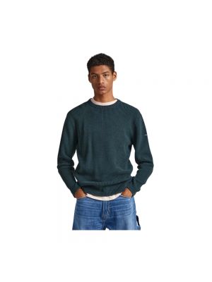 Zielony sweter z okrągłym dekoltem Pepe Jeans