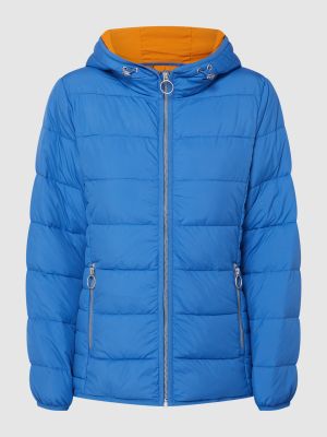 Pikowana kurtka z kapturem Edc By Esprit błękitna